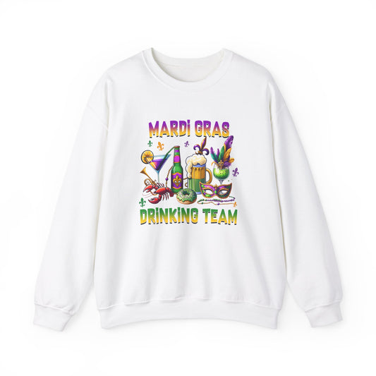 Mardi Gras Drinking Team Unisex Heavy Blend™ Crewneck Sweatshirt