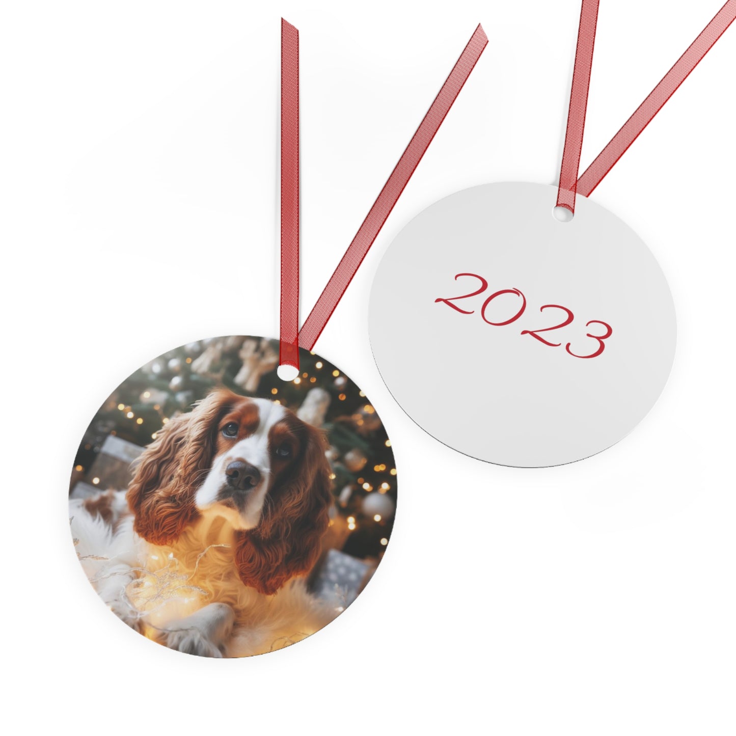 English Spaniel #2 Metal Ornaments