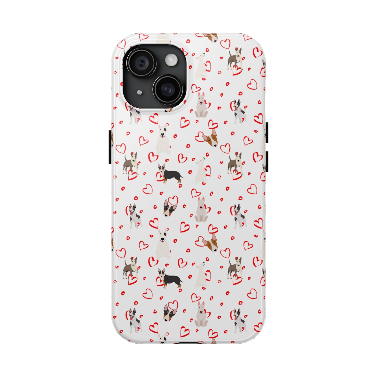 Bull Terrier Hearts Tough Phone Cases