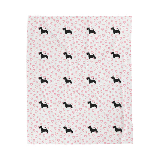 Scottish Terrier Velveteen Plush Blanket