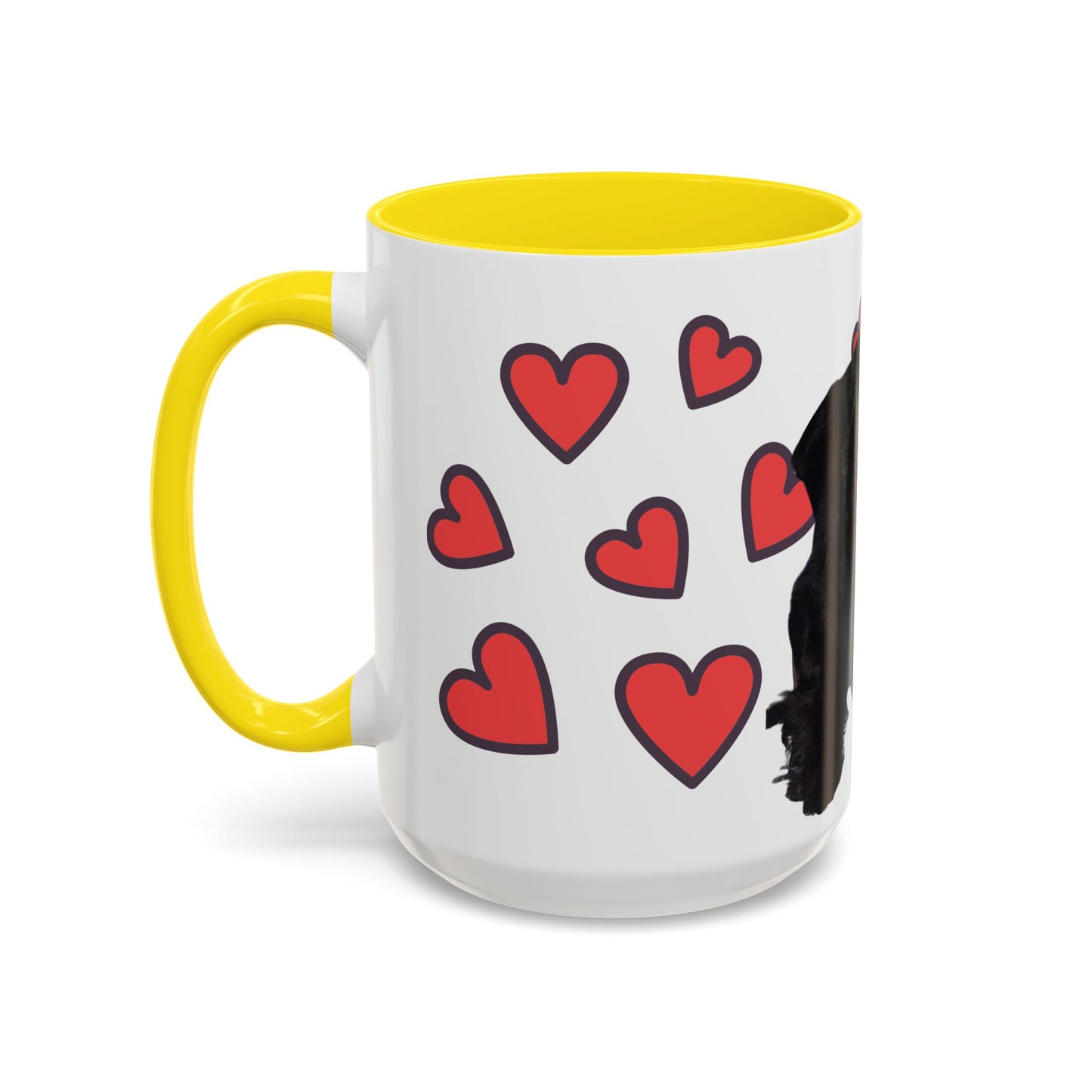 Cute Dog Lover's Accent Coffee Mug - Perfect Gift for Pet Owners, Valentine's Day, Birthdays, Dog Enthusiasts, Home & Office