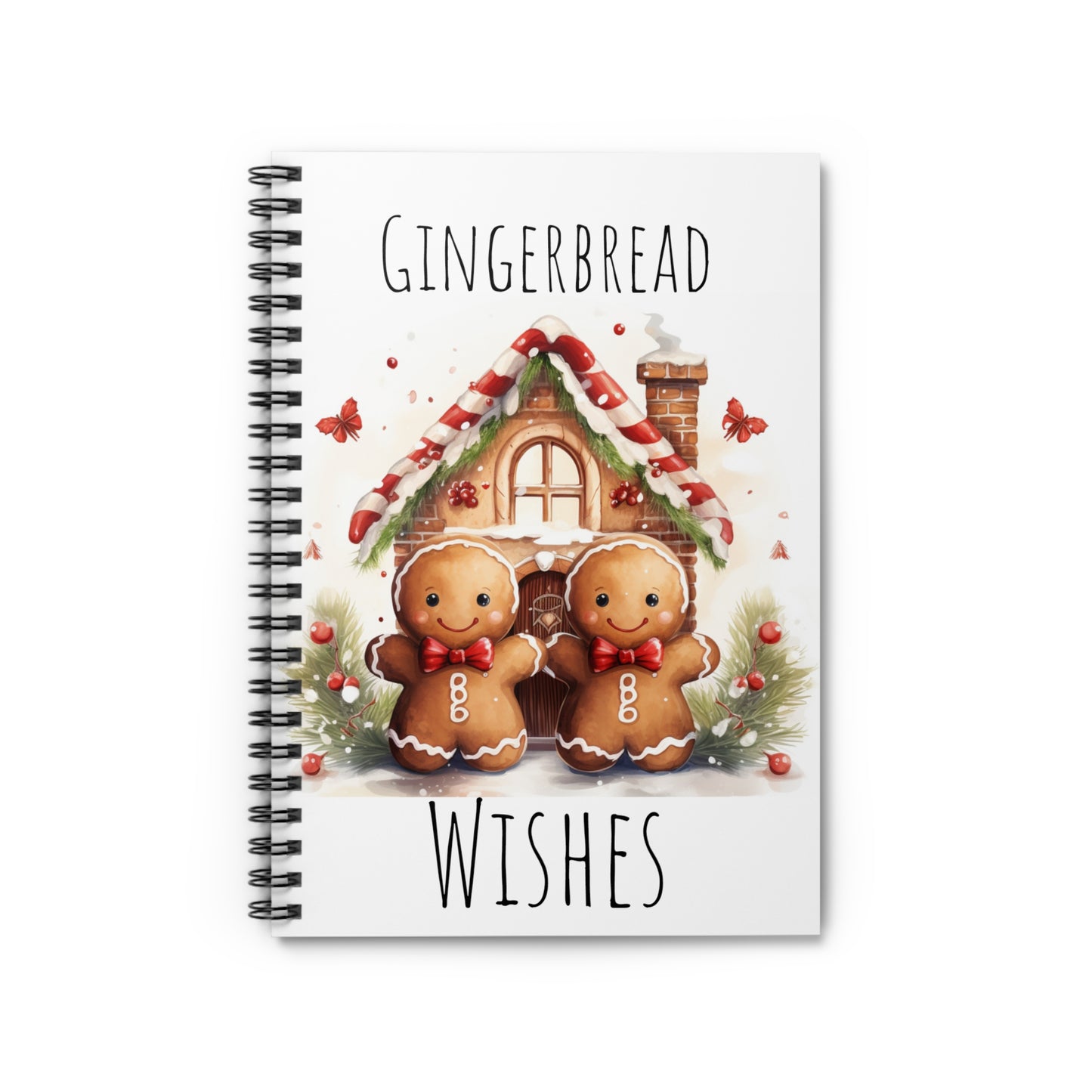 Gingerbread Wishes Spiral Notebook - Ruled Line