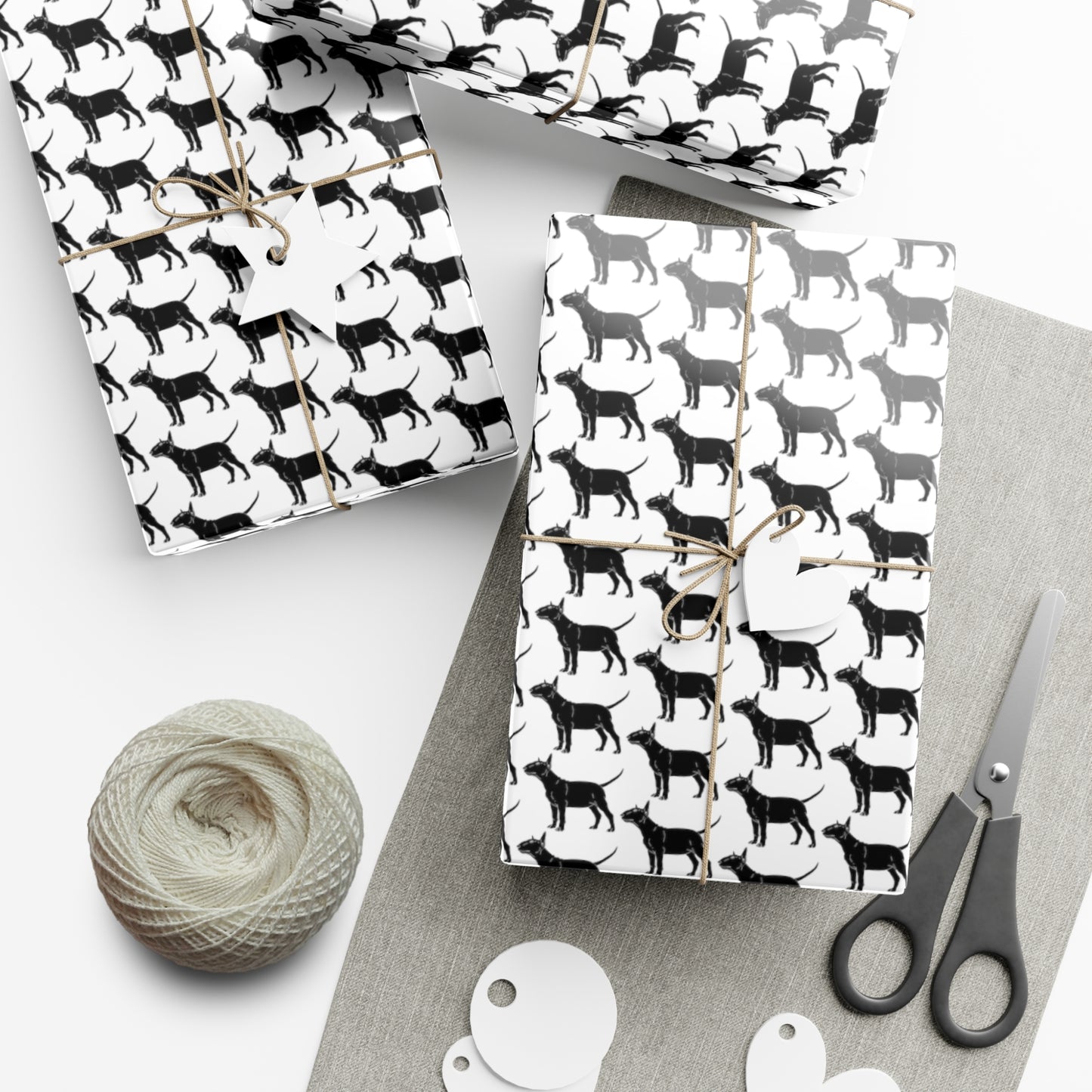 Bull Terrier Gift Wrap Papers
