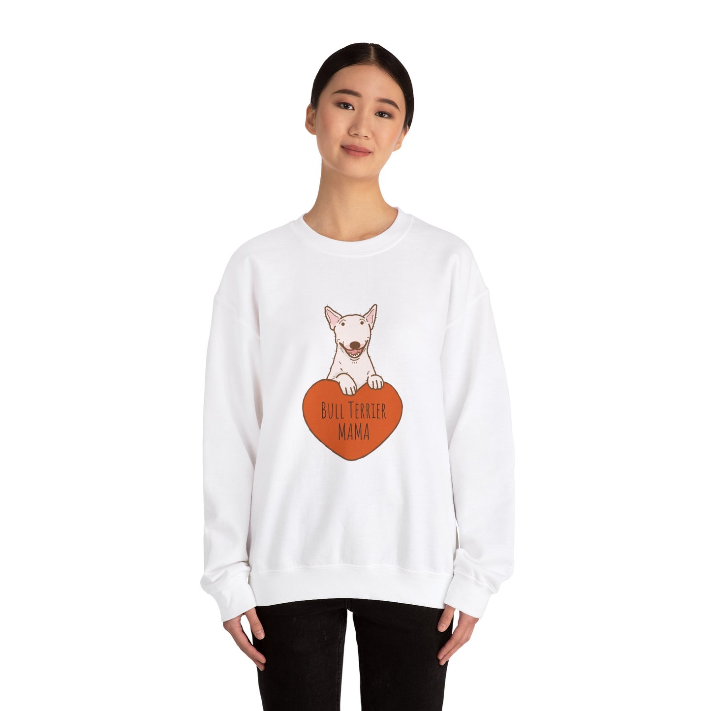 Bull Terrier Heart Unisex Heavy Blend™ Crewneck Sweatshirt