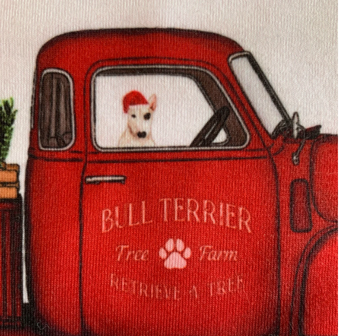 Bull Terrier Christmas Tree Truck Shirt