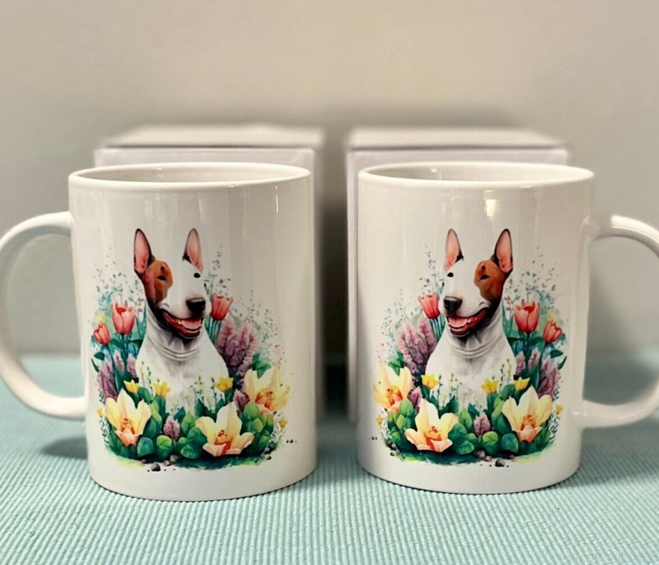 Bull Terrier Spring Mug Set