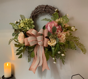 Hydrangea & Peony Wreath