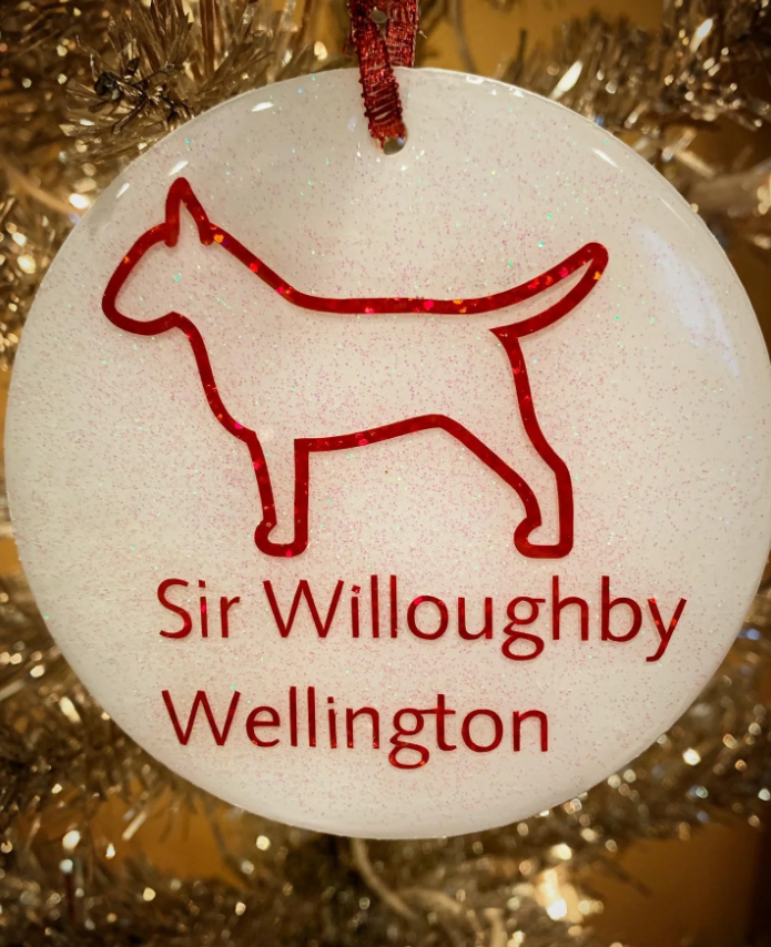Personalized Bull Terrier Christmas Ornament