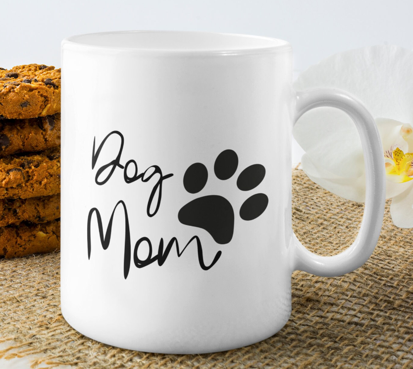 Dog Or Cat Mom Paw Print Mug
