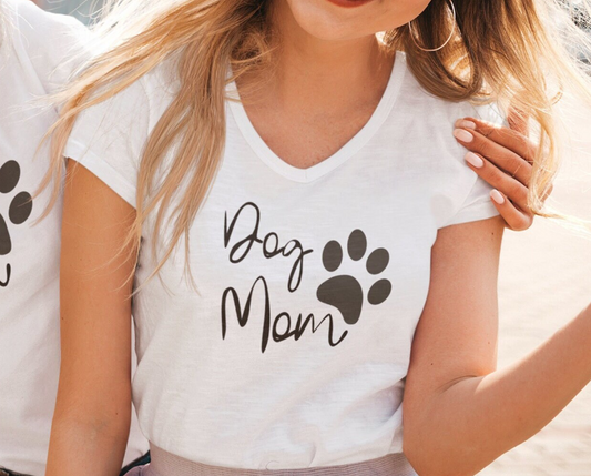 Dog Mom Or Cat Mom Paw Print Shirt