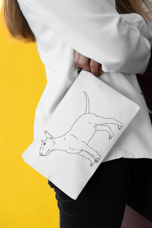 Bull Terrier Outline Zip Pouch