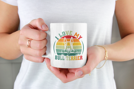 I Love My Bull Terrier Mug