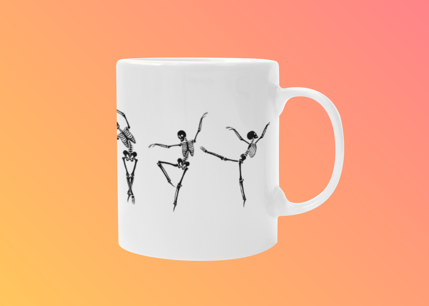 Ballet Dancing Skeleton Mug