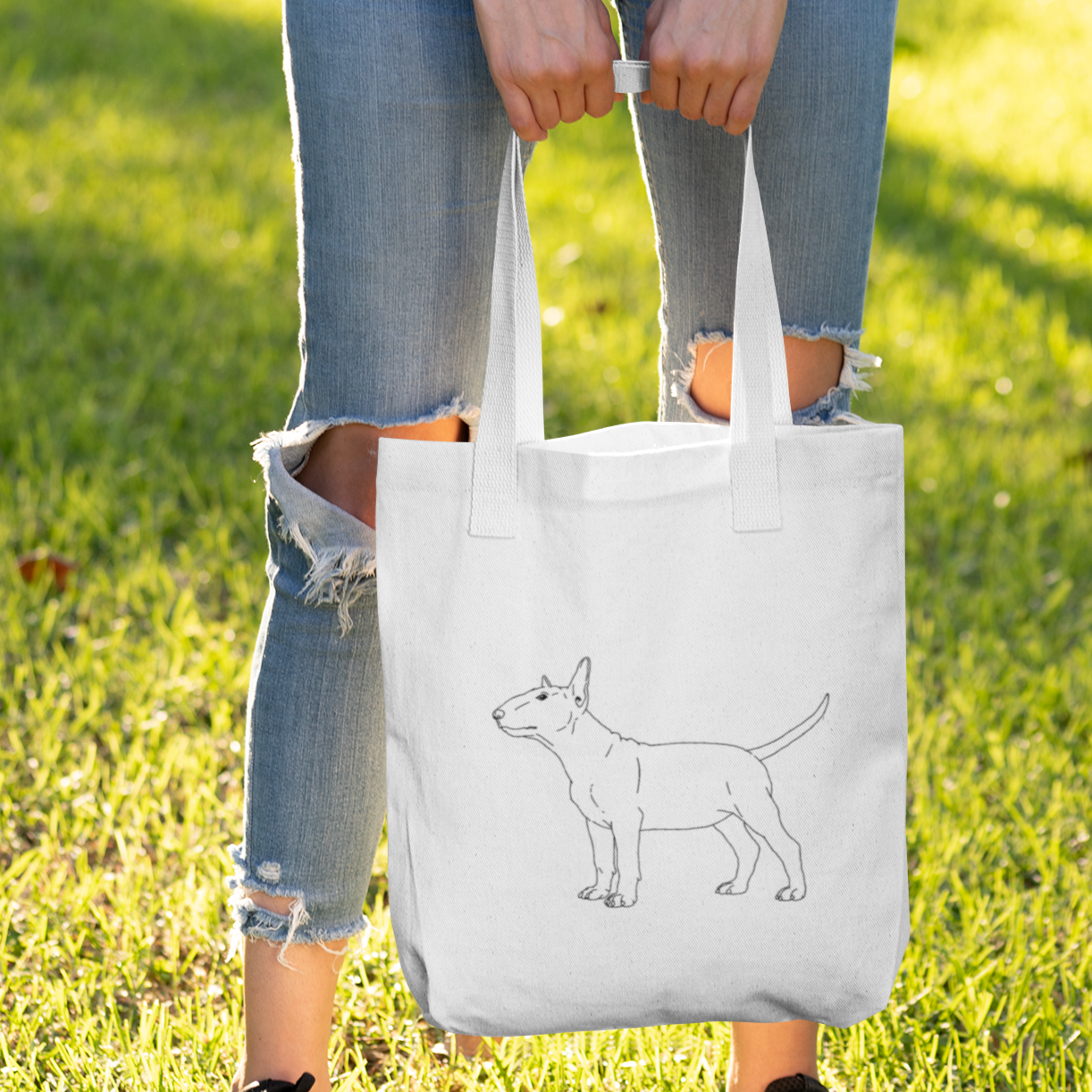 Bull Terrier Outline Tote Bag