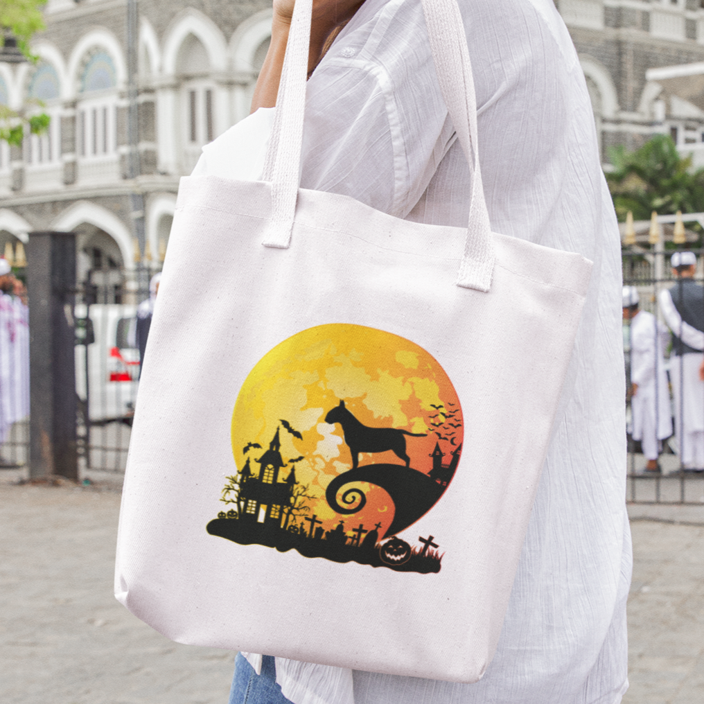 Halloween Bull Terrier Tote Bag