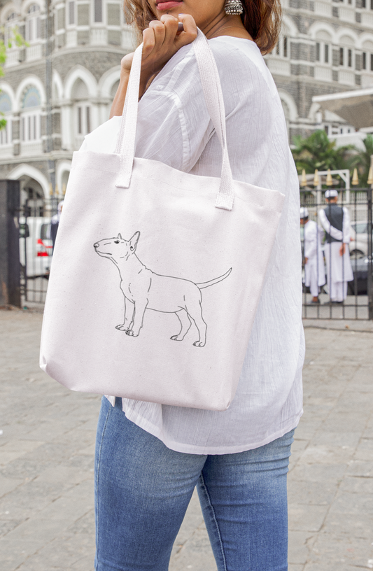 Bull Terrier Outline Tote Bag